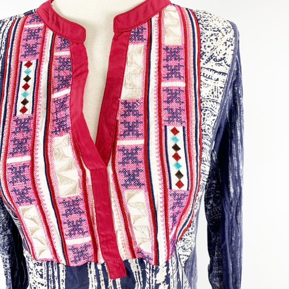 Anthropologie Tiny XS Boho Blouse Hippy Embroidery - Picture 2 of 5